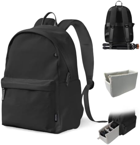 TARION Casual Camera Backpack 15L Urban Photography Bag, Once LT15, Black by TARION