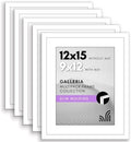 Americanflat 12x15 Picture Frame 5-Pack - Matted to 9x12 - White by Americanflat