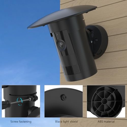 Outdoor Camera Sun Rain Shade Shield Cover Compatible with R-ing Outdoor Cam Plus Camera (Black) - Image 5