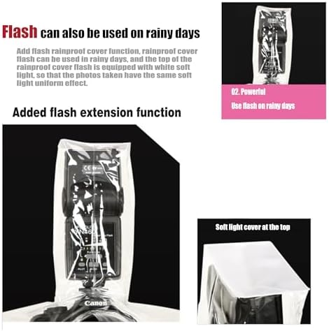 Professional DSLR Rain Cover - Waterproof Camera Cover for Canon Nikon Sony Fuji Cameras & More, Photography Essentials with Lens Protector(-20℃/-4℉ Non-Freezing) - Image 6