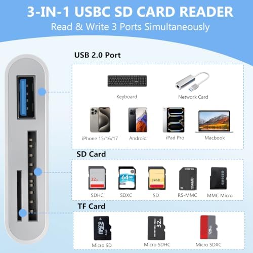 USB C Dual Slots with OTG Camera Digital Adapter - Image 3