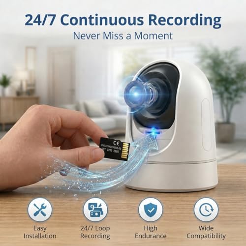 64GB TF Memory Card Class 10 FAT32 High Speed Reading/Writing for Security Camera Dash Cam 24/7 Recording,Black - Image 4