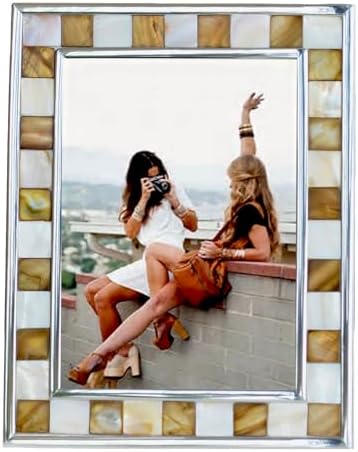 Picture Frame 5x7 Brown Mother of Pearl Photo Frame by GIFTME5