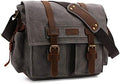 Kattee Vintage Leather Canvas DSLR SLR Camera Bags for Men by Kattee