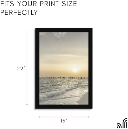 Americanflat 15x22 Poster Frame - Engineered Wood - Black - Image 2
