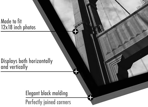 Americanflat 12x18 Poster Frame 5-Pack - Slim Molding - Black - Image 4