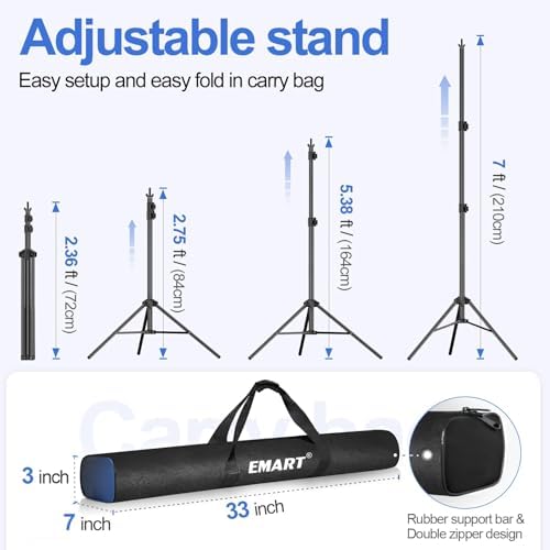 EMART Backdrop Stand 10x7FT Adjustable Back Drop Stand for Party Photoshoot - Image 3