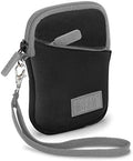 USA Gear Digital Camera Case, Small Camera Pouch Fits Nikon Coolpix AW100, A900, S7000, S6900, S8200, A10, S4300, W300, Compact Neoprene Sleeve, Belt Loop, Wrist Strap, SD Card Pocket (Black) by USAGEAR