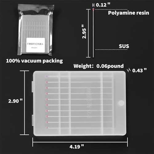 Tiny (2.5mm /0.10 inch) Cleaning Swabs – Effortlessly Clean Camera Sensors, Electronics & PCBs – ESD-Safe, No Residue, No Scratches(Red-10Packs, High Viscosity) - Image 2