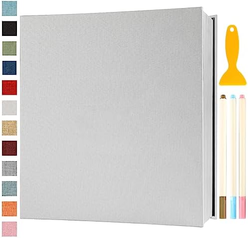 Photo Album Self Adhesive Pages 13.2x12.8 Scrapbook White 120 Pages by Semfalbuums