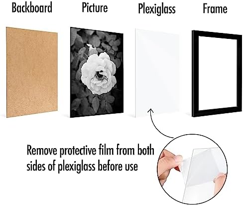 Americanflat 6x8 Picture Frame 5-Pack - Slim Molding - Black - Image 6