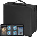 CD DVD Blu-ray Storage Binder with Handles, PU Leather Corver by Salajory