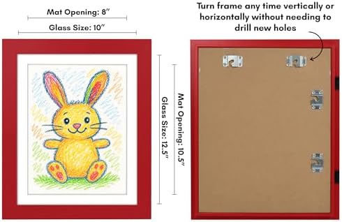 Americanflat 8.5x11 Changeable Kids Art Frame - Apple Red - Image 3