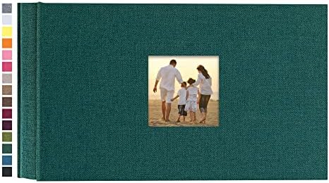 potricher Photo Album 4x6 Pictures, 100 Pockets, Linen Cover, Dark Green by potricher