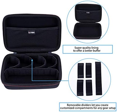 LTGEM Action Camera Case Compatible with GoPro Hero 13/12 / 11/10 / 9/8 / 7/6 / 5 / Go Pro MAX2 / MAX/Mission 1 PRO Action Camera, Accessories Carrying Storage Bag (Moveable Dividers) - Image 2