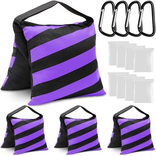 4 Packs Purple Sandbag Weight Bags for Light Photography Video Equipment by Aimosen