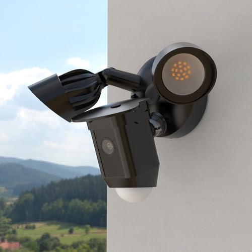 Sun Rain Shade Camera Cover Compatible with R-ing Floodlight Cam Wired Plus, for R-ing Floodlight Outdoor Weather-Resistant Rain Shield Accesorios (Black) - Image 7