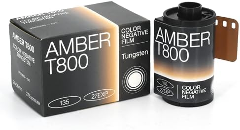 Amber 800 35mm Color Negative Cine Film, 27 Exposures, ISO800, 135, Cinematic, Motion Picture Style by RETO