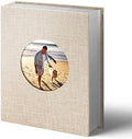 Vienrose Photo Album 4x6 Photos 100 Pockets Linen Cover Slip-in Photo Book with Round Window for Wedding, Vacation Memories, Personalized Picture Organizer, Beige by Vienrose