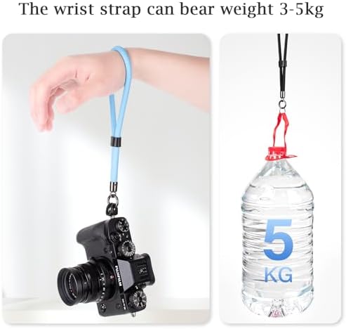VOVMOEYA Camera Wrist Strap Rope,Camera Hand Strap Compatible with Fujifilm Canon Sony DSLR Camera - Blue - Image 3