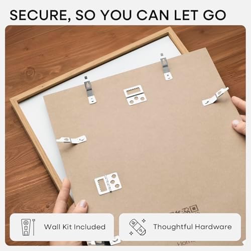 Homeforia 14x22 Natural Oak Picture Frame, High-End Wood, 12x16 Mat, Glass - Image 5