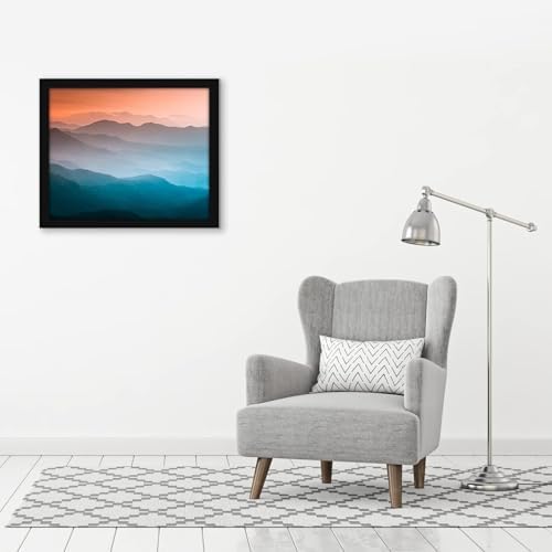 Americanflat 20x24 Poster Frame - Black Engineered Wood with Polished Plexiglass - Wide Picture Frame for Vertical or Horizontal Wall Display - Epic Collection - Black - Image 5