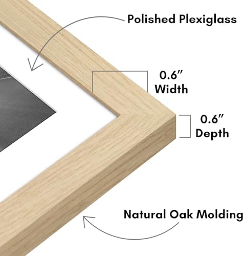 Americanflat 13x19 Poster Frame 2-Pack - Matted to 11x17 - Natural Oak - Image 3
