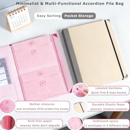 The Life Book Document Organizer - Binder for Important Documents, in Case i Die Binder, End of Life Organizer Paper File Folio Organizer with Labele, Thickened Version Document Organizer (Khaki) - Image 6
