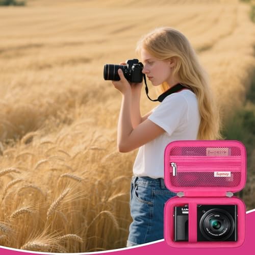 Camera Case for Panasonic LUMIX ZS99 / ZS300 Digital Camera, Rosered - Image 7