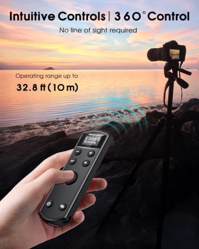 for Canon Camera Remote Control, Hanpusen Rechargeable Wireless Shutter Release with OLED Screen for R50/G7X Mark III/R8/R5/R/RP/R50 V/R10/R5 Mark II/M50/M200/6D Mark II/M6 Mark II, Replace BR-E1 - Image 4
