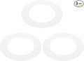PATIKIL 3.2" ID 4.9" OD Plastic Trim Ring, 3 Pcs Ceiling Light Goof Rings Matte Circular Light Cover Lighting Fixture for Ceiling Wall Recessed Can Downlights, Translucent Matte White by PATIKIL