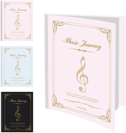 Sheet Music Folder 8.5"x11", Heavy Duty Art Portfolio Folder with Clear Sheet Protectors, 40-Pocket, Displays 80 Pages, Presentation Book for Artwork & Document Organizer (pink 40 Pocket) by Unknown
