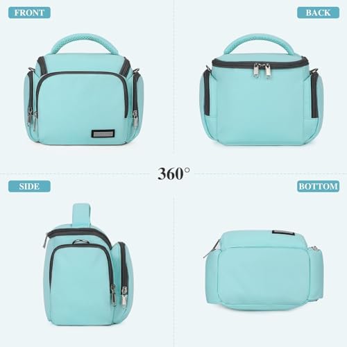 G-raphy Camera Bag Case Compact Lightweight Shoulder Crossbody Sling Photography Bags for Nikon Canon Sony DSLR SLR Mirrorless with Removal Straps Mint - Image 3