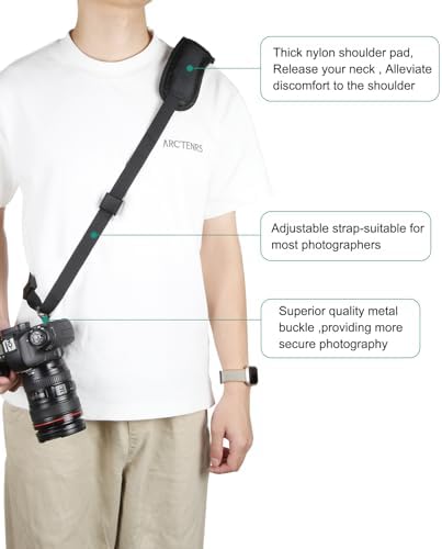 PULUZ Camera Shoulder Strap with Quick Release and Anti-Slip Soft Pad, Adjustable Camera Sling Strap for Photographers - Image 3