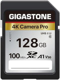 【5-Years Data Recovery】GIGASTONE 128GB SD Card, SDXC Memory Card, 4K UHD by Gigastone
