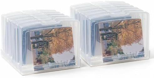 novelinks 6 Pcs 4"x6" Plastic Photo Storage Boxes with Tray (Clear 2Pack) by novelinks