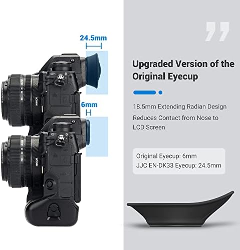 [Updated Version] Z9 Z8 Zf Eye Cup Eyepiece, Camera Viewfinder Eyecup for Nikon Z8 Z9 Zf, Soft Silicone 360 Rotating Extension Oval Design, Replace Nikon DK-33 Eye Cup - Image 2