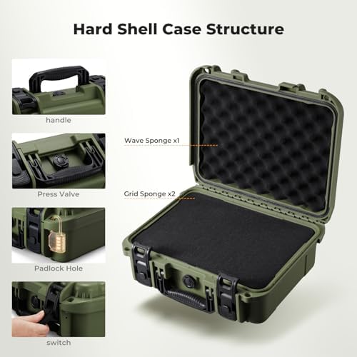 K&F CONCEPT Waterproof Hard Case, IP67 Protective Case with Pre-Scored Foam - Image 3