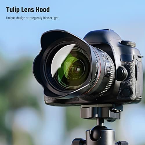 NEEWER 62mm ND Filter Kit and Lens Accessories, ND2 ND4 ND8 UV FLD CPL(Circular Polarizing) Filter Set with Lens Cap/Tulip Shaped Lens Hood - Image 6