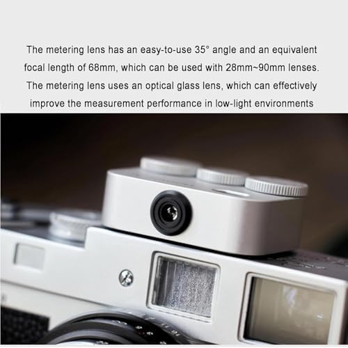 TsoLay Film Camera Exposure Meter, Photography Light Meter, 3 Dials Retro Exposure Indicator, 35° Viewing Angle, Adjustable ISO, Aperture, Shutter Speed, Rechargeable, Compatible with Various Cameras - Image 2