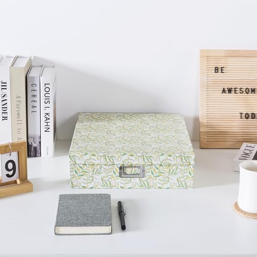 Soul & Lane - Photo Memory Storage Box, 14.8x13x3.7 In, Citrus Garden - Image 3