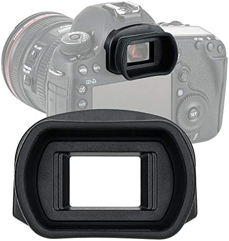 JJC KIWIFOTOS Ergonomic Long Camera Eye Cup, Eye Piece viewfinder as Eg Eyecup, Soft Silicone, Compatible with Canon EOS 1D X Mark II 1D X 1Ds III 1D IV 1D III 5D IV 5D III 5DS 5DS R 7DII 7D by Fotasy