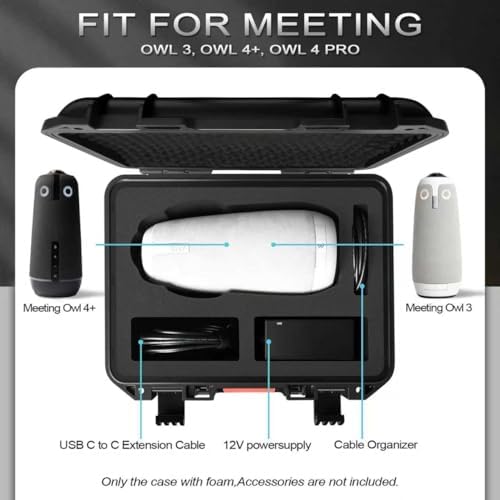 Hard Camera Case for Meeting Owl 3 – Large Capacity Travel Case for Camera - Image 2