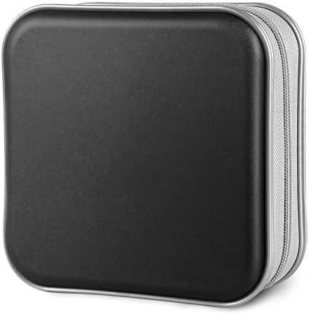 Siveit CD/DVD Cases 40 Capacity Disc Storage Binder for Car(Black) by Siveit