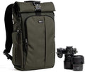 Think Tank FocusPoint 22L RollTop Camera Backpack - Greenway: Expandable Travel & Camera Backpack with Laptop Sleeve, Quick Side and Back Access, Rain Cover – Versatile Photography & Travel Bag by ThinkTankPhoto