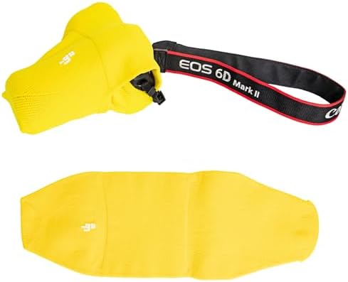 Camera Cover, Polygon W, Made in Japan, L size, Yellow by PACKINGKNIT_GO