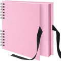 Scrapbook Photo Album DIY 8x8 Inch Thick Kraft 40 Pages Pink by Remowith