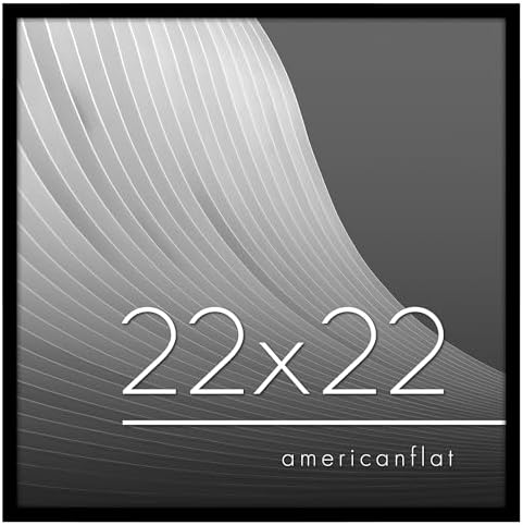Americanflat 22x22 Poster Frame - Slim Molding - Black - Image 2