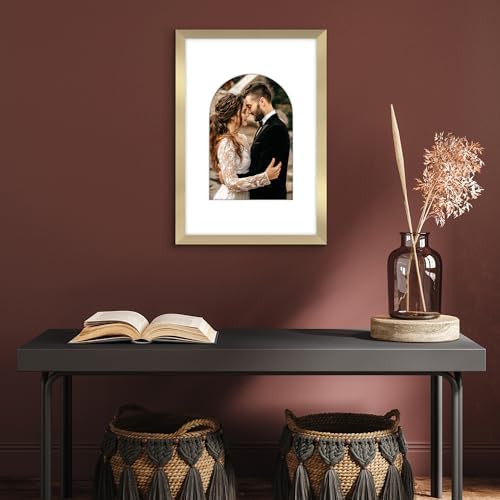 Americanflat 8x12 Poster Frame - Engineered Wood - Gold - Image 4