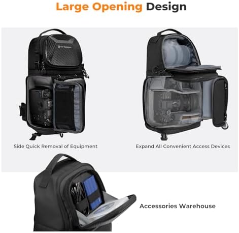 K&F CONCEPT Hardshell Camera Sling Bag, 10L EVA Case with Tripod Holder - Image 5